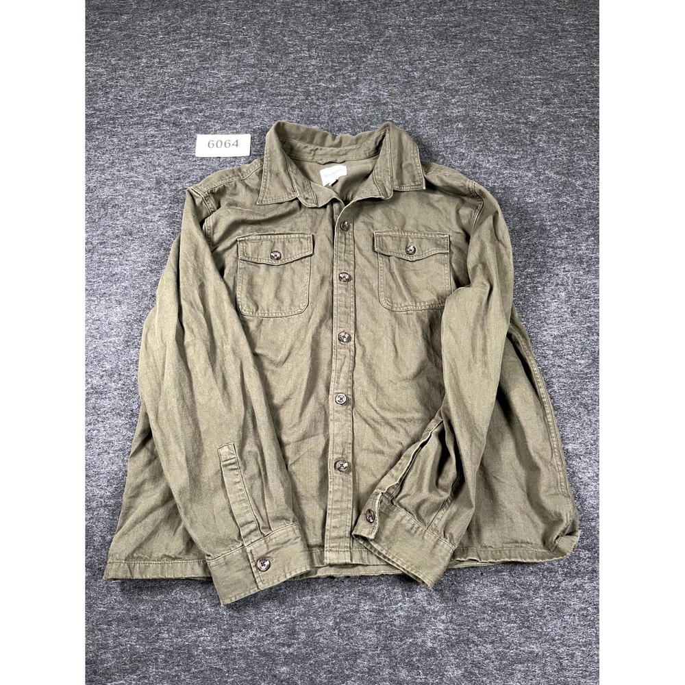 Goodfellow & Co Shirt Men 2XL Green Cotton Collared Button Up Casual Long Sleeve